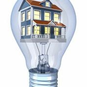 An illustration of a home in a lightbulb
